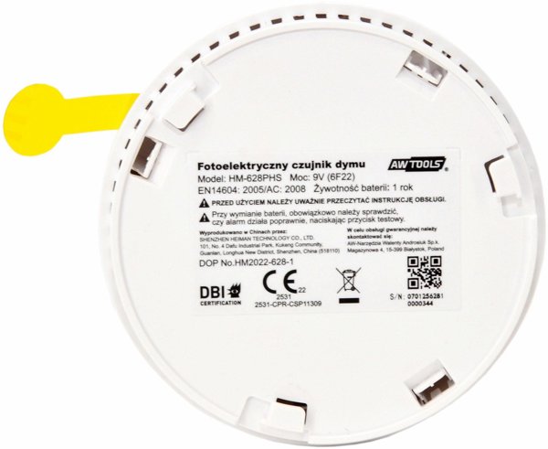 Ανιχνευτής Καπνού AWTools 9V με Μπαταρία