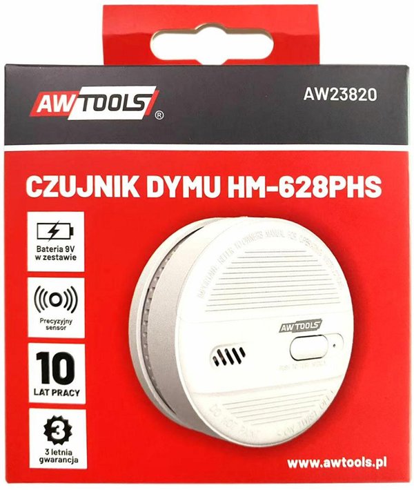 Ανιχνευτής Καπνού AWTools 9V με Μπαταρία