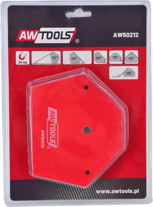 AWTools AW50212 Μαγνητική Γωνία Συγκόλλησης 130x110x100mm, Ισχυρή Βάση Στήριξης Μετάλλων