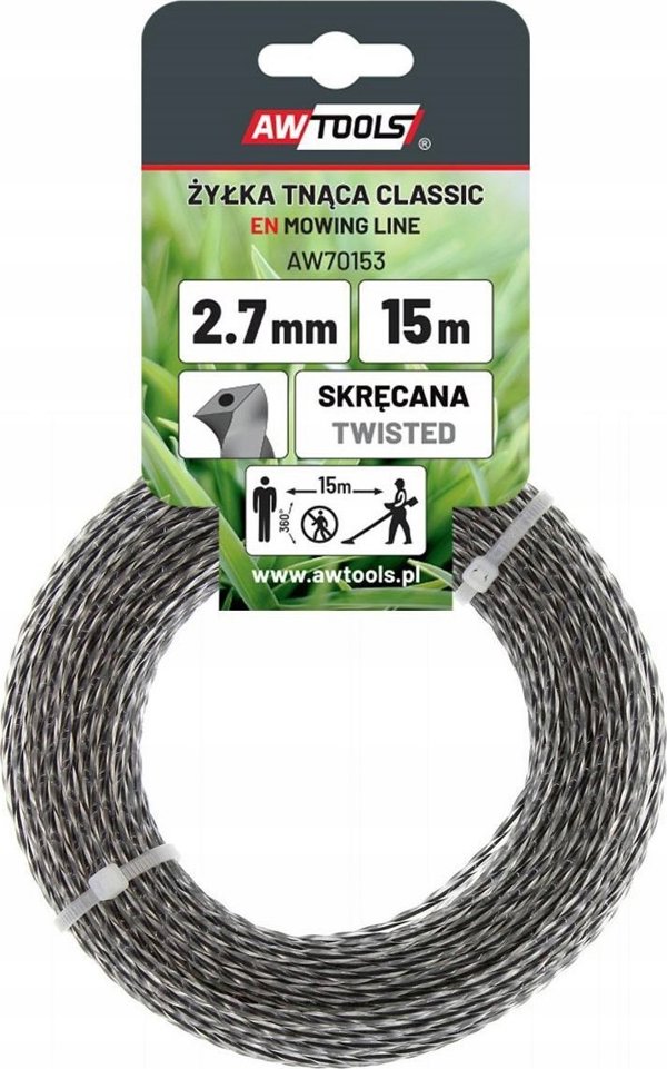 AWTools AWTOOLS ΚΟΠΤΙΚΗ ΚΛΩΣΤΗ CLASSIC 2,4x15m/ΣΤΡΙΦΤΗ