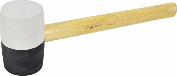 AWTools Σφυρί Γόμας Διπλής Όψης 44mm, 230g με Ξύλινη Λαβή AW32200