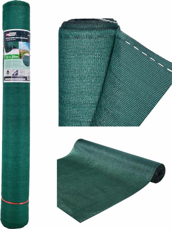 AWTools Δίχτυ Σκίασης 90% Πράσινο 180g/m², 1,5x25m - AW67271