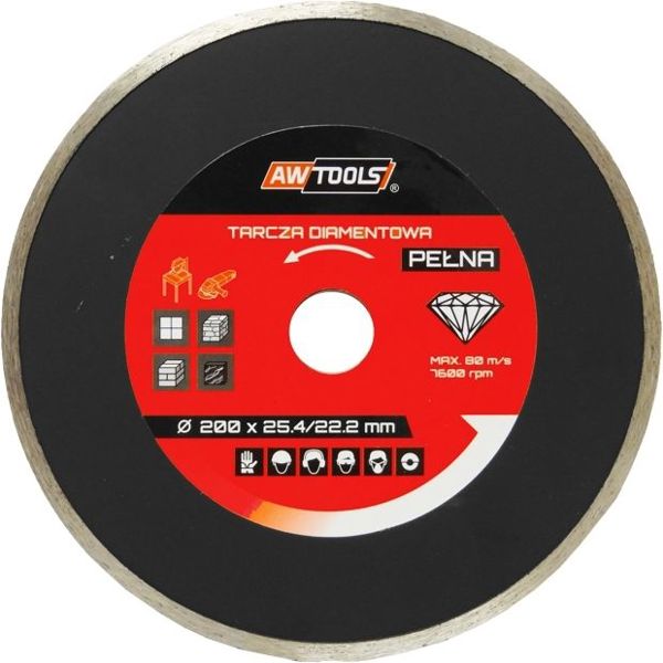 AWTools Πλήρης διαμαντόδισκος 180 x 25,4mm (AW44180)