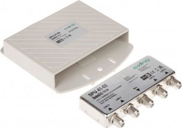 Axing SPU-41-02 Διακόπτης DiSEqC 2.0 για 4 Δορυφορικές Θέσεις, Εσωτερικού και Εξωτερικού Χώρου