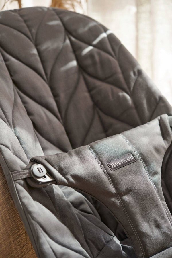 BabyBjorn BABYBJORN bouncer BLISS Βαμβάκι + ξύλινο παιχνίδι, ανθρακί, 606126 14235768 7317686061267