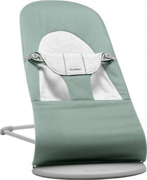 BabyBjorn BABYBJORN bouncer BALANCE Μαλακό μαύρο πλαίσιο Υφαντό/Ζέρσεϊ, ανοιχτό φασκόμηλο/γκρι, 005270 14235241 7317680052704