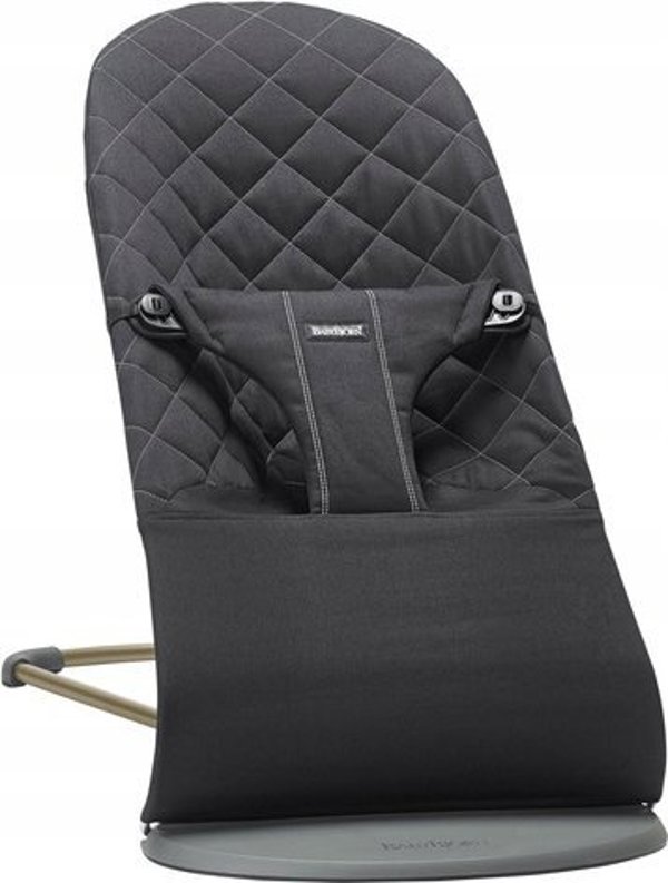 BabyBjorn BABYBJORN bouncer BLISS Cotton Classic Quilt, black + toy, 606130
