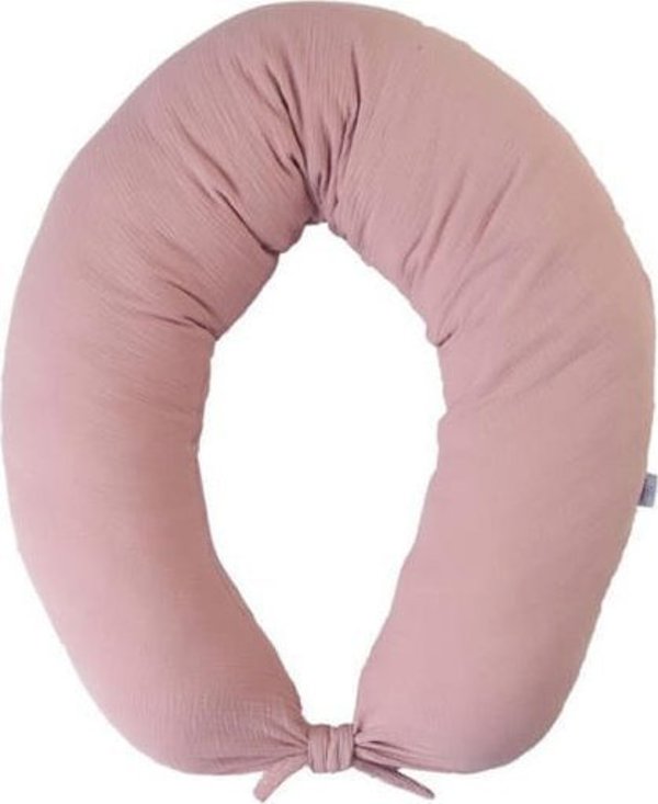 BabyMatex Μαξιλάρι Θηλασμού και Στήριξης Moon Muslin, Ροζ, 260 cm