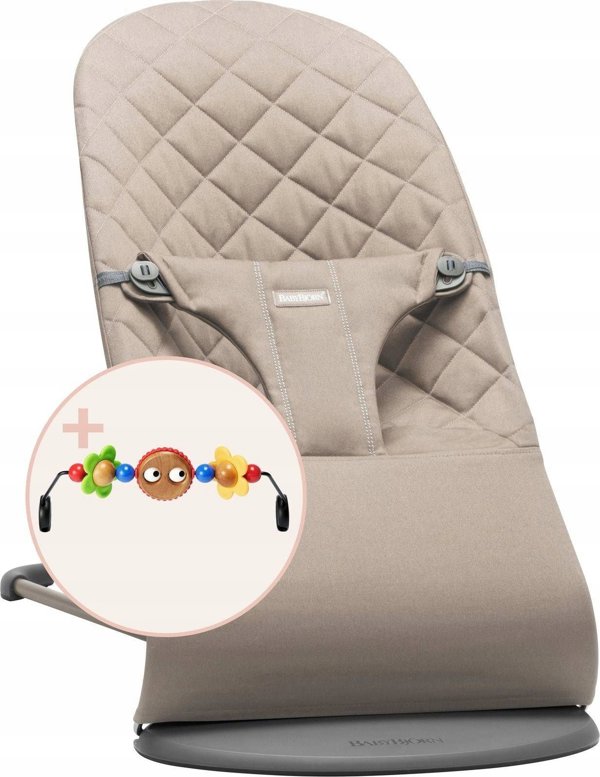 BABYBJORN bouncer BLISS Woven Classic Quilt, sand grey, 006217