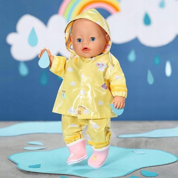 Σετ ρούχων Baby Born BABY BORN Deluxe Rain, 43cm