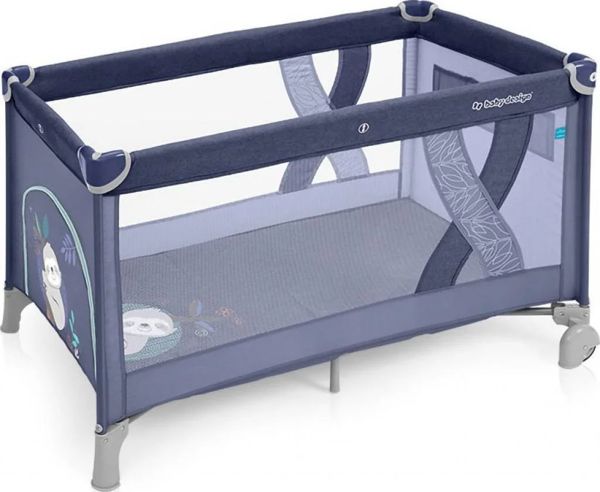 Baby Design Παιδικό κρεβάτι ταξιδιού Simple Blue 03 Baby Design