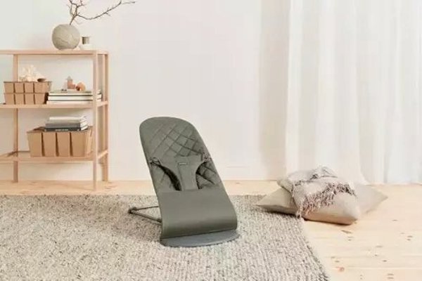 BabyBjorn BabyBjörn ρηλάξ Bliss Woven/Classic quilt Σκούρο πράσινο 006046