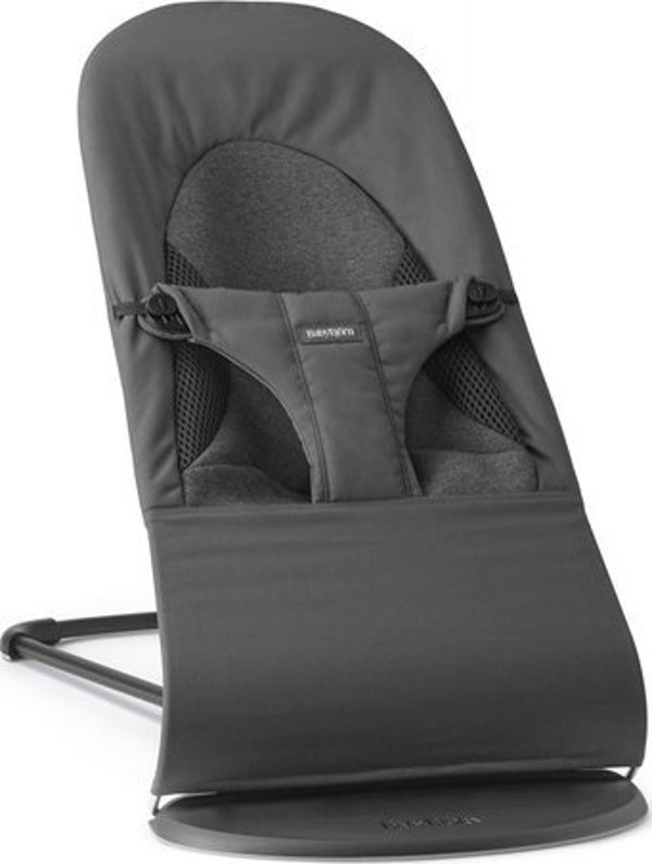 BabyBjorn BABYBJORN Bouncer Balance Soft, Woven/Jersey Tri Fabric, Dark Grey, 005021