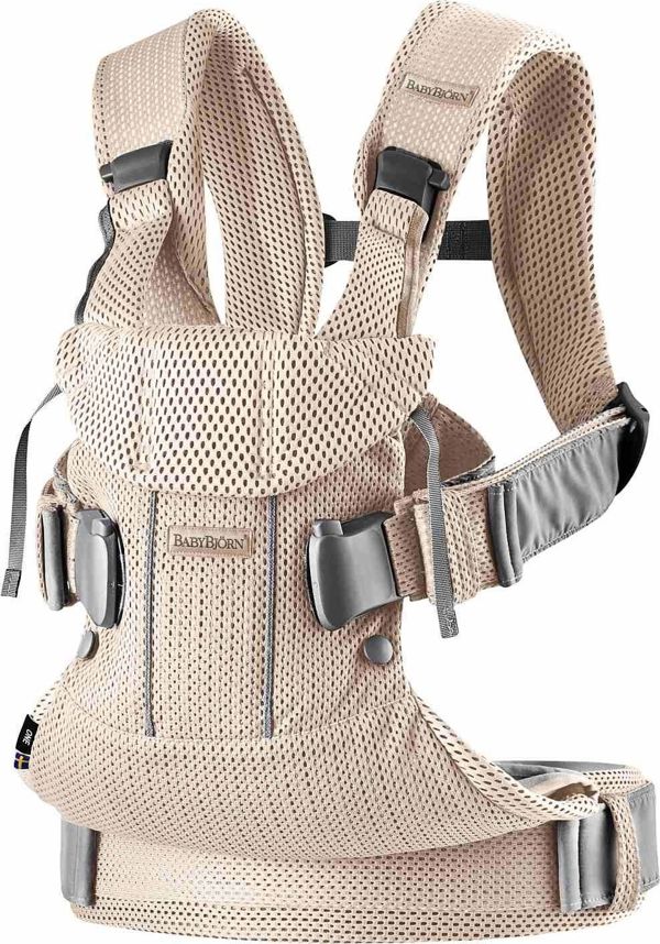 BabyBjorn Αιώρα One Air 3D σε μπεζ ροζ απόχρωση