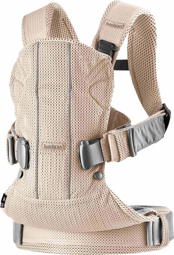 BabyBjorn Αιώρα One Air 3D σε μπεζ ροζ απόχρωση