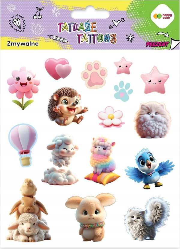 BaByliss Προσωρινά Τατουάζ Ζώα Fluffy HAPPY COLOR