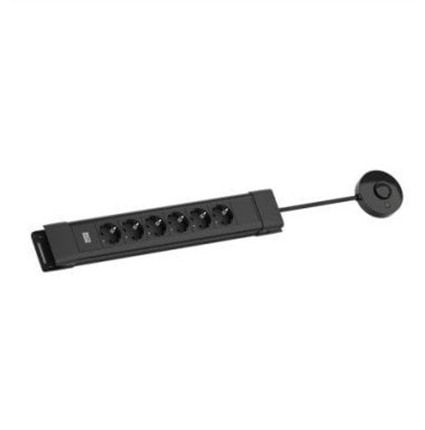 BACHMANN CONNECTUS 6xCEE7/3, 1x τηλεχειριστήριο 2.0μ CEE7/7 Μαύρο