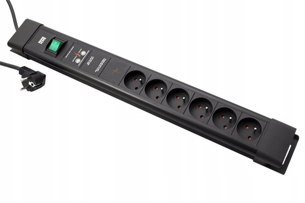 BACHMANN CONNECTUS 6xUTE, 1xGVS 1xswitch 2.0m CEE7/7 Czarny