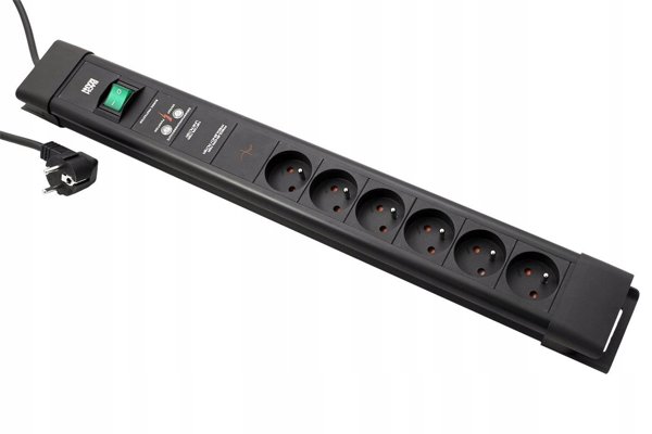 BACHMANN CONNECTUS 6xUTE, 1xGVS 1xswitch 2.0m CEE7/7 Czarny