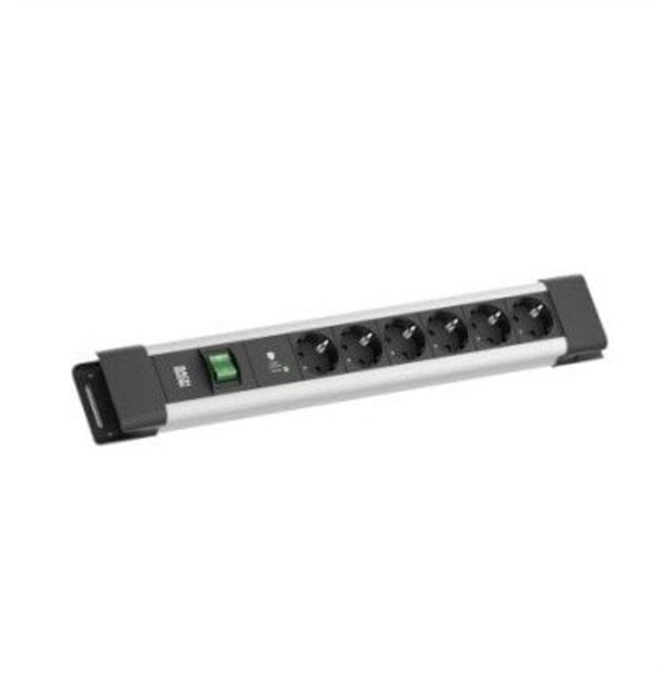 BACHMANN CONNECTUS 6xCEE7/3, 1xSPD-Plus 1xswitch 2.0m CEE7/7 Szary
