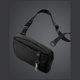 UNIQ Arden Sling Bag 2L, Αδιάβροχη Τσάντα Ώμου από Ανακυκλωμένο Ύφασμα με Αντικλοπτικό Κλείδωμα, Μαύρο
