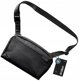 UNIQ Arden Sling Bag 2L, Αδιάβροχη Τσάντα Ώμου από Ανακυκλωμένο Ύφασμα με Αντικλοπτικό Κλείδωμα, Μαύρο