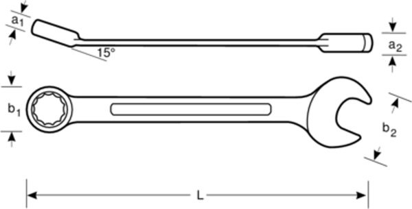 Bahco Γερμανικό κλειδί με καστάνια 17 mm BAHCO