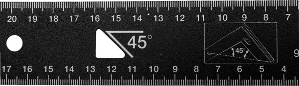 Bahco Bahco Ακριβείας 45° και 90° γωνία 250mm, μαύρο