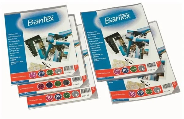 Bantex BANTEX FOTOLOMME 0,1 MM 25 STK, HØJFORMAT, TRANSPARENT