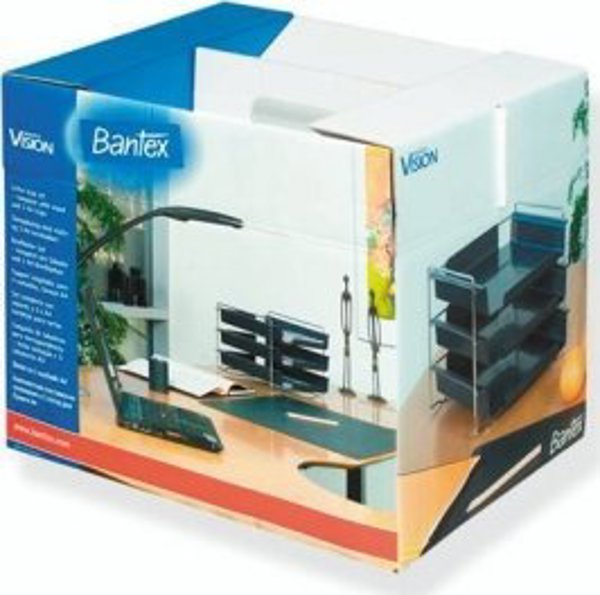 Bantex Σετ Δίσκων Αλληλογραφίας Vision 3 δίσκοι μαύρο + 1 επιχρωμιωμένη βάση