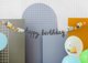 Μπανερ Happy birthday Οχήματα κατασκευής 2μ