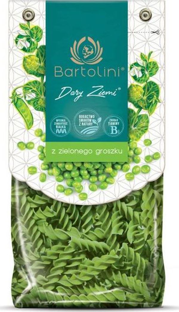 Bartolini Ζυμαρικά από Πράσινα Μπιζέλια, Βίδες, Πλούσια σε Πρωτεΐνη, 250g
