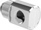 Προσαρμογέας Barrow 90 Μοιρών G1/4" AG σε G1/4" IG, Περιστρεφόμενος, Ασημί