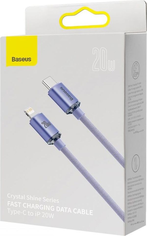 Καλώδιο USB Baseus USB-C - Lightning 1.2 m Μωβ (FD-2259-6932172602765)