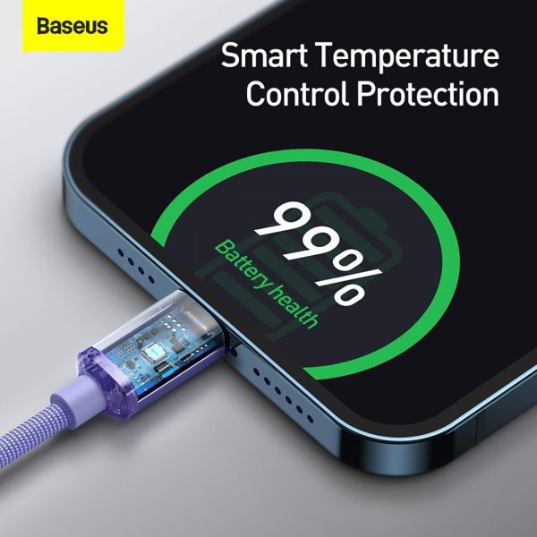 Καλώδιο USB Baseus USB-C - Lightning 1.2 m Μωβ (FD-2259-6932172602765)