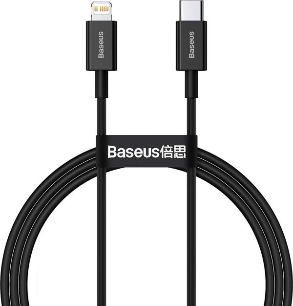 Καλώδιο USB Baseus USB-C - Lightning 1 m Μαύρο (BSU2666BLK)