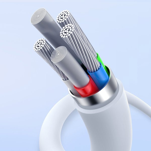 Καλώδιο USB Baseus USB-C - USB-C 1 m Λευκό (6932172648800)