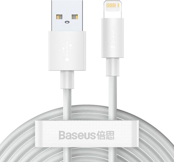 Baseus Wisdom Regular USB to Lightning Cable Λευκό 1.5m (TZCALZJ-02) (BASTZCALZJ02)