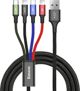 Καλώδιο USB Baseus USB-A - USB-C + microUSB + 2x Lightning 1.2 m Μαύρο (CA1T4-A01)