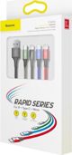 Καλώδιο USB Baseus USB-A - USB-C + microUSB + 2x Lightning 1.2 m Μαύρο (CA1T4-A01)