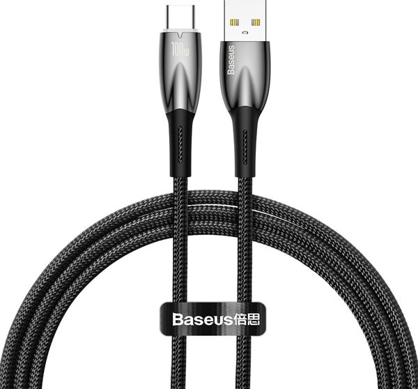 USB cable for USB-C Baseus Glimmer Series, 100W, 1m (Black)