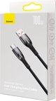 USB cable for USB-C Baseus Glimmer Series, 100W, 1m (Black)