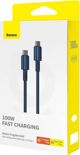 Cable 100W 5A 2m USB-C - USB-C Baseus Tungsten Glod blue