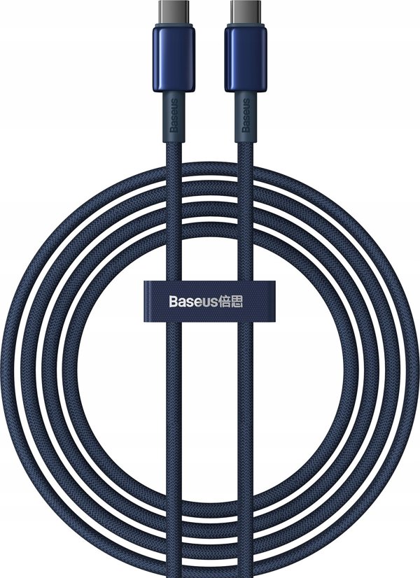 Cable 100W 5A 2m USB-C - USB-C Baseus Tungsten Glod blue