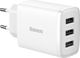 Φορτιστής Baseus CCXJ020102 3x USB-A 3.4 A (BSU3406WHT)