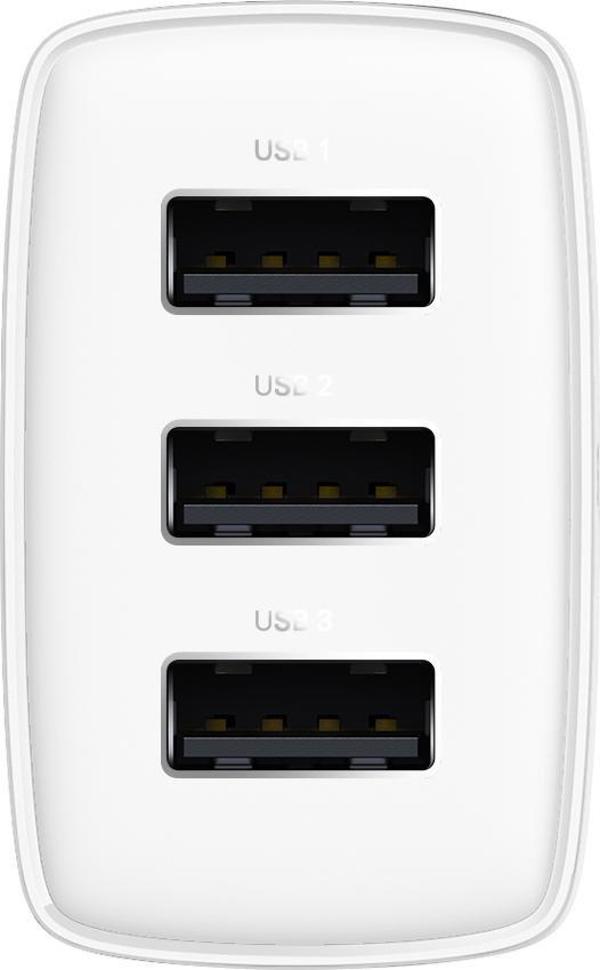 Φορτιστής Baseus CCXJ020102 3x USB-A 3.4 A (BSU3406WHT)