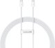 Καλώδιο USB Baseus USB-C - USB-C 2 m Λευκό (6932172648794)