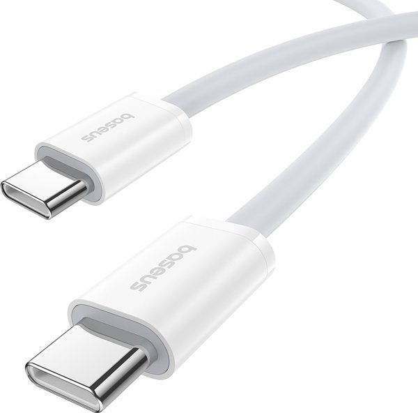 Καλώδιο USB Baseus USB-C - USB-C 2 m Λευκό (6932172648794)