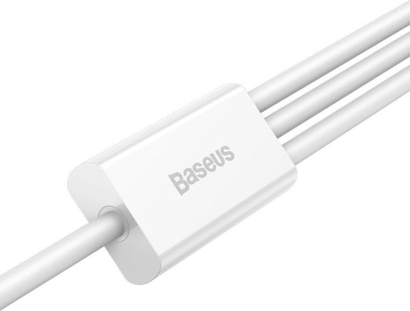 USB cable 3in1 Baseus Superior Series, USB to micro USB / USB-C / Lightning, 3.5A, 1.2m (white)