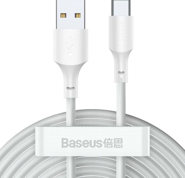Καλώδιο USB Baseus USB-A - USB-C 1.5 m Λευκό (TZCATZJ-02)